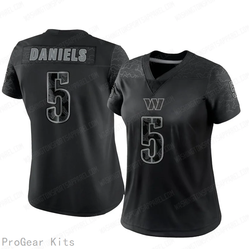 Jayden Daniels Washington Commanders Jersey No.5 Reflective NFL Football Fan Wear