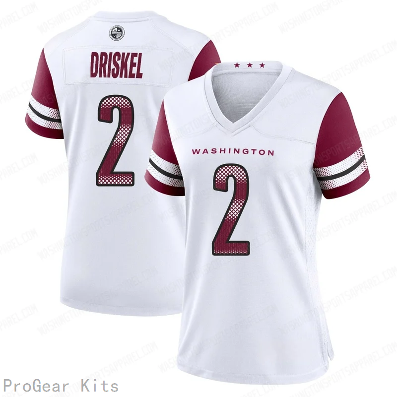 Jeff Driskel Washington Commanders Jersey No.2 White NFL Football Fan Wear Jeff Driskel