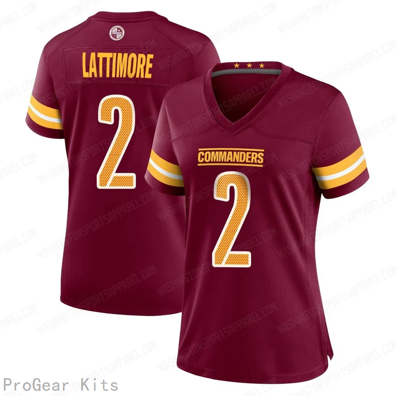 Marshon Lattimore Washington Commanders Legend Jersey No.2 Burgundy NFL Football Fan Wear