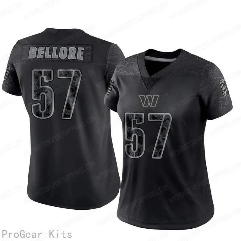 Nick Bellore Washington Commanders Jersey No.57 Reflective NFL Football Fan Wear