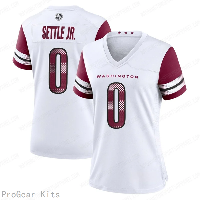 Tim Settle Jr Washington Commanders Jersey No.0 White NFL Football Fan Wear Tim Settle Jr