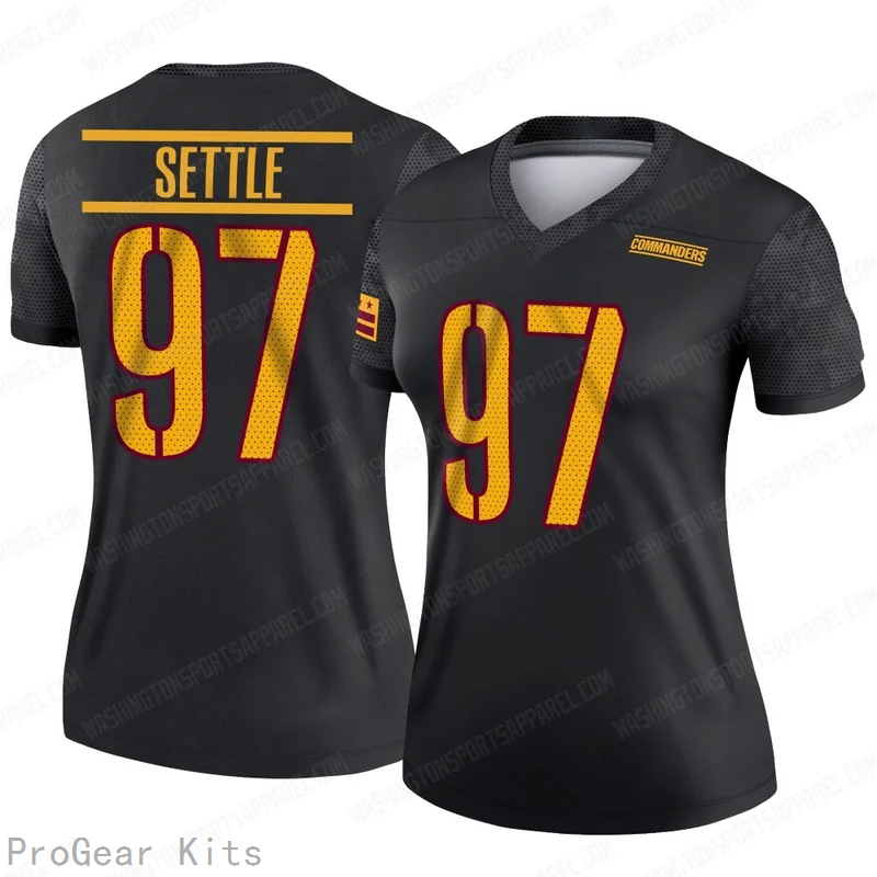 Tim Settle Washington Commanders Alternate Jersey No.97 Black NFL Football Fan Wear