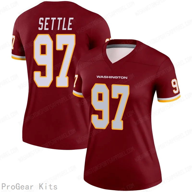 Tim Settle Washington Commanders Legend Jersey No.97 Burgundy NFL Football Fan Wear