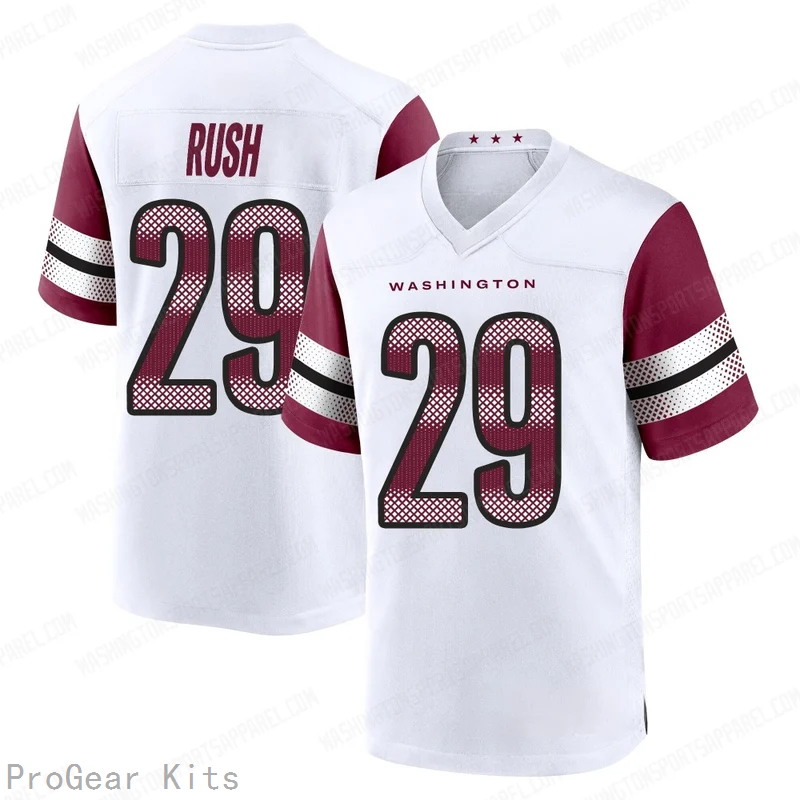 Darius Rush Washington Commanders Jersey No.29 White NFL Football Fan Wear Darius Rush
