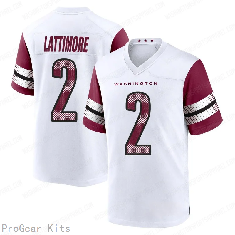 Marshon Lattimore Washington Commanders Jersey No.2 White NFL Football Fan Wear Marshon Lattimore