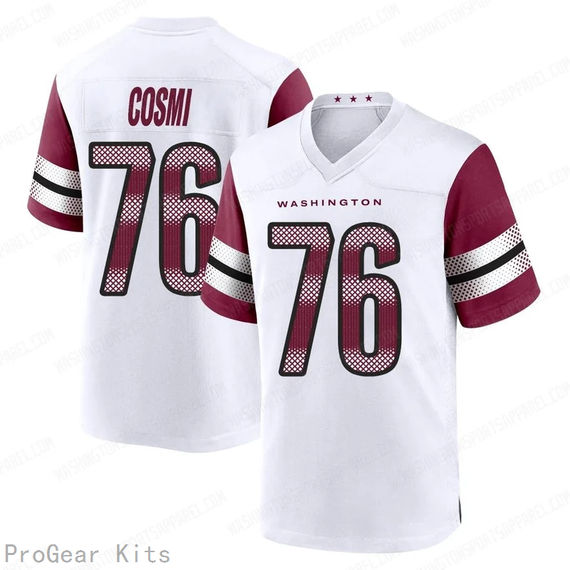 Sam Cosmi Washington Commanders Jersey No.76 White NFL Football Fan Wear Sam Cosmi