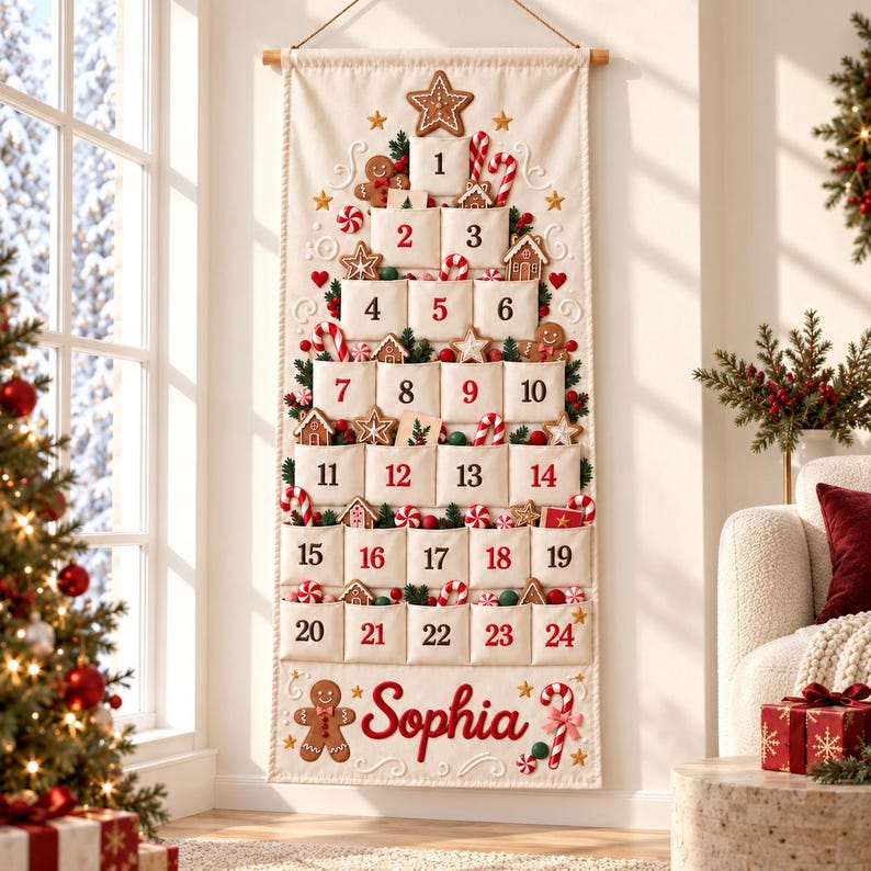 Lebkuchen-Adventskalender mit dem Namen Sophia