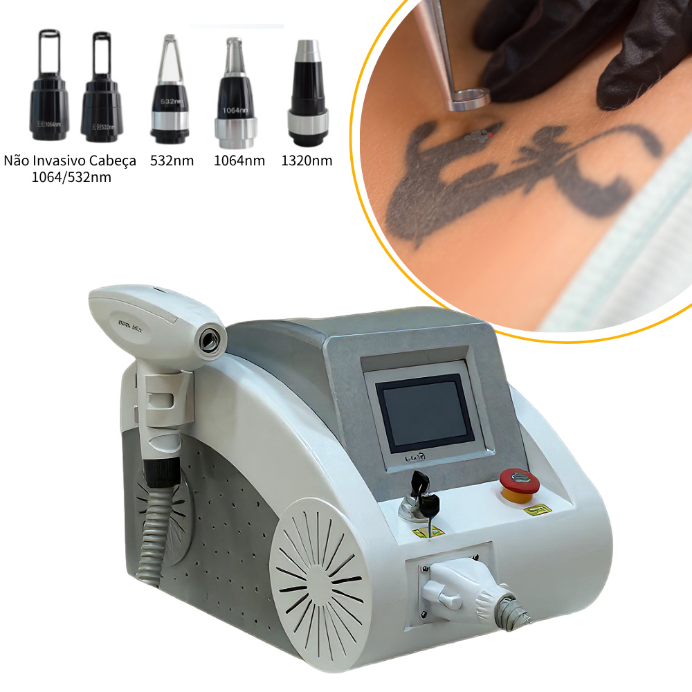 Dispositivo de beleza laser de escritório Q, lavagem de brow laser de picosegundos, removimento de tatuagem e removimento de freckles