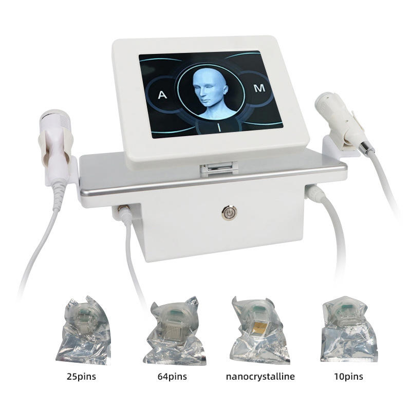 Microagulha de ouro + martelo de gelo 2 em 1 dispositivo de beleza, reparação de microagulhas RF para cicatrizes acne, marcas acne, equipamento de firmagem e antienvelhecimento