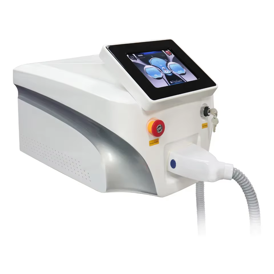 Máquina portátil de remoção de tatuagens a laser NdYag 532nm/755nm/1064nm/1320nm para remoção de pigmentos em estoque