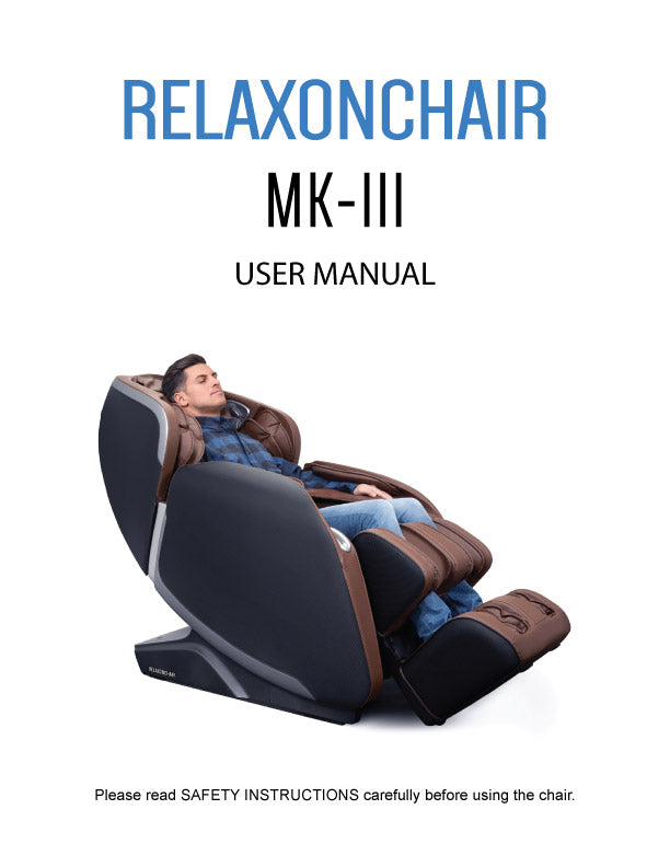 Massagesessel, Relaxonchair MK-III Ganzkörper-Massagesessel – Benutzerhandbuch