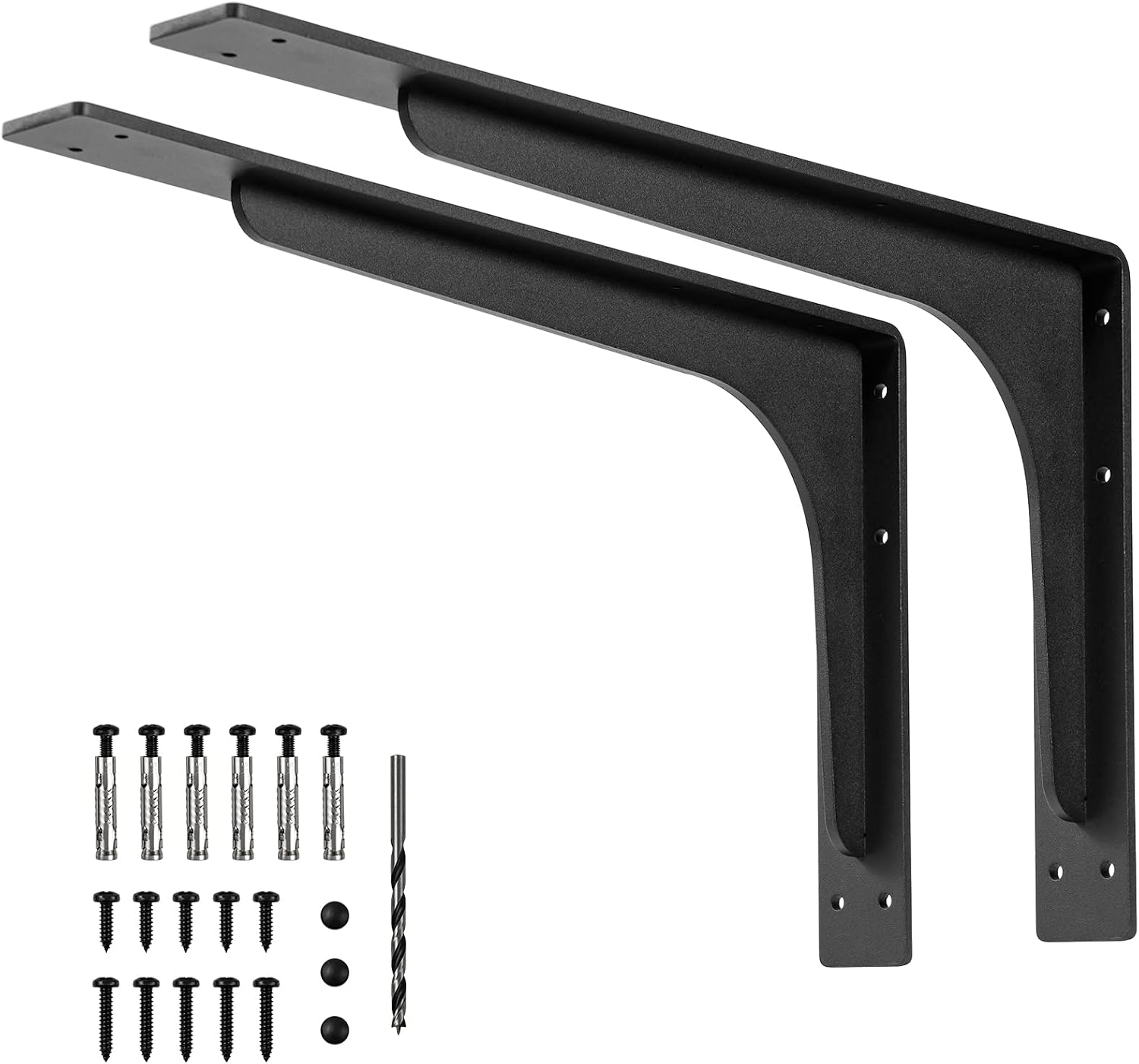 Caston Hardware Heavy Duty Industrial Steel L-Shelf Brackets - Caston Hardware London