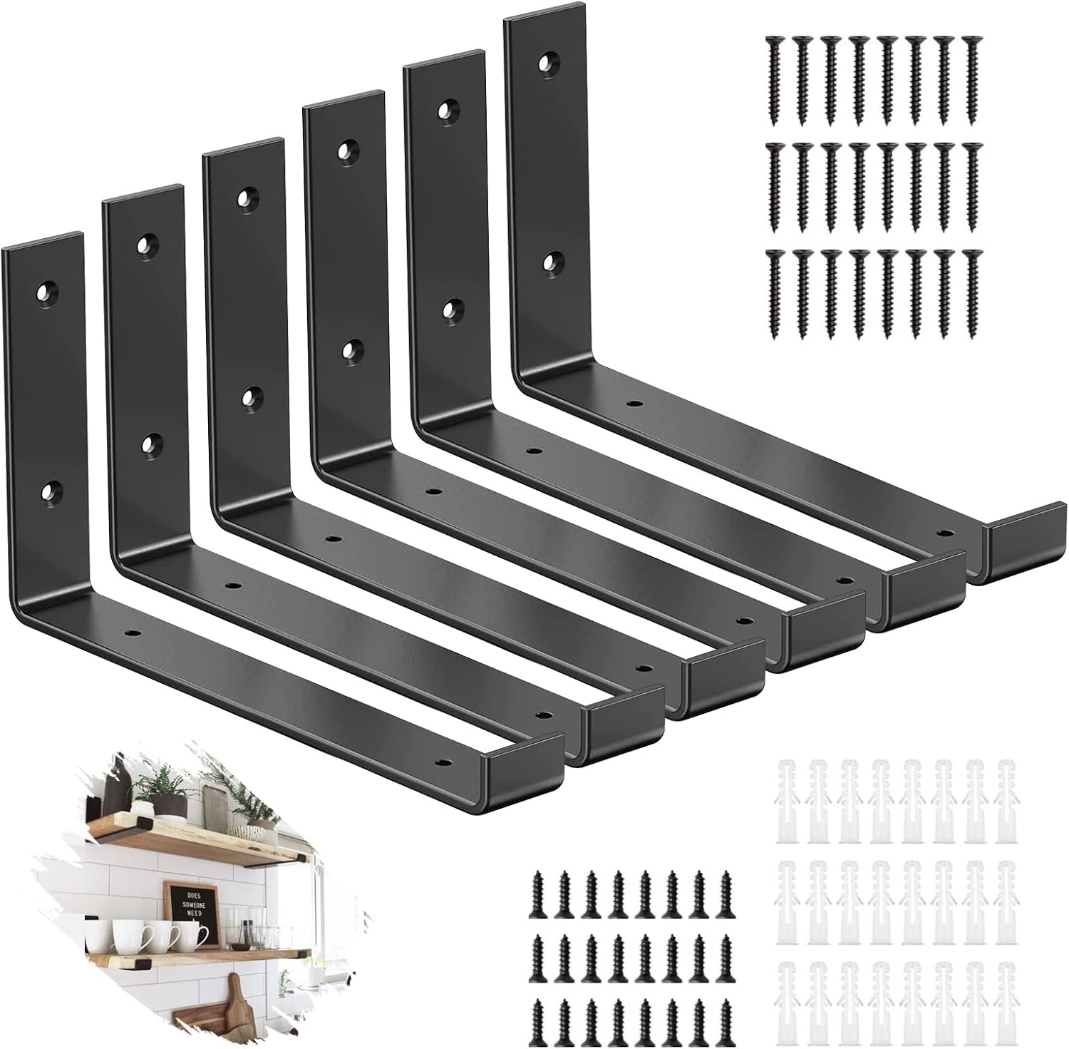 Caston Hardware Industrial Pipe Style Wall Mounted Shelf Brackets - Caston Hardware London