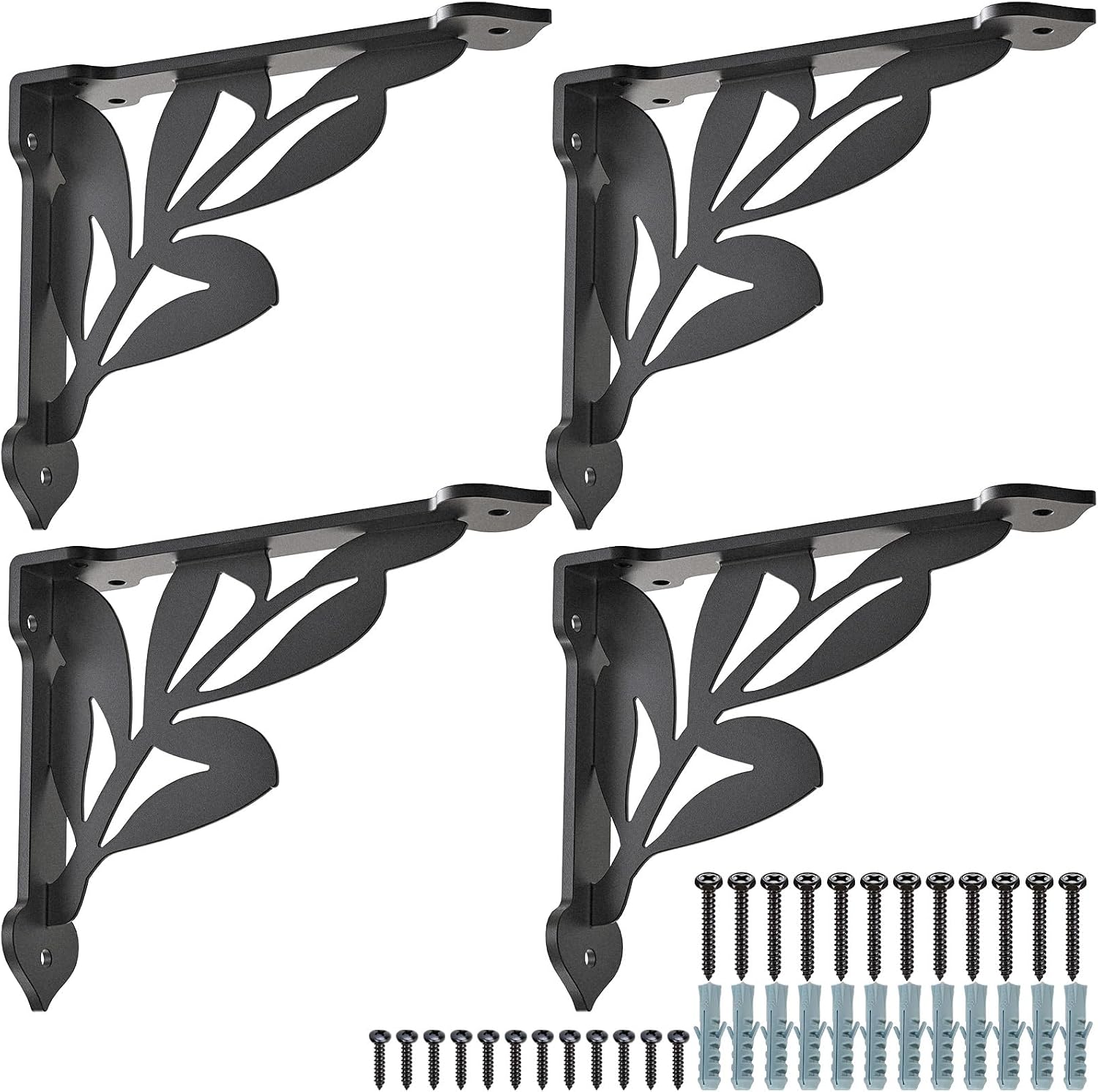Caston Hardware Brushed Brass Elegance Decorative Shelf Brackets - Caston Hardware London