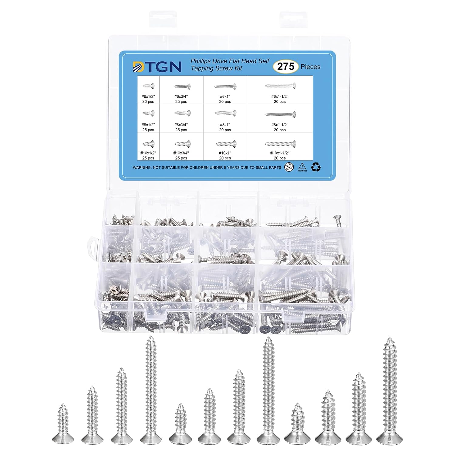 Caston Hardware Universal Wall Plug & Screws Assorted Organizer Box - Caston Hardware London