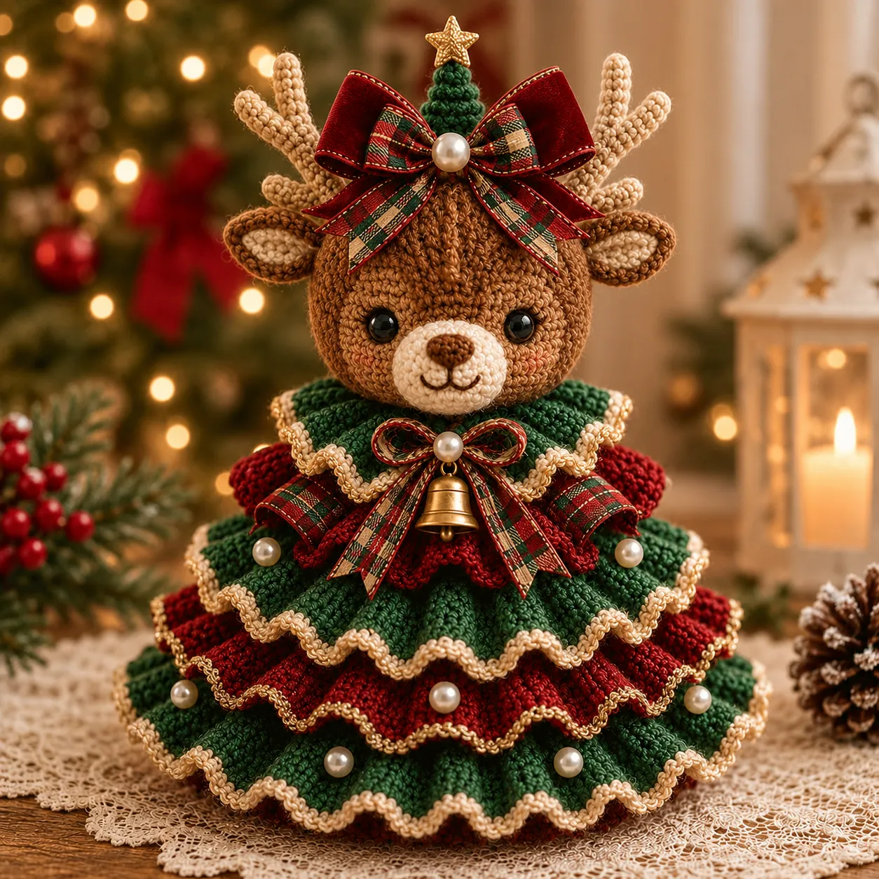 Crochet Animal Christmas Tree DIY Kit