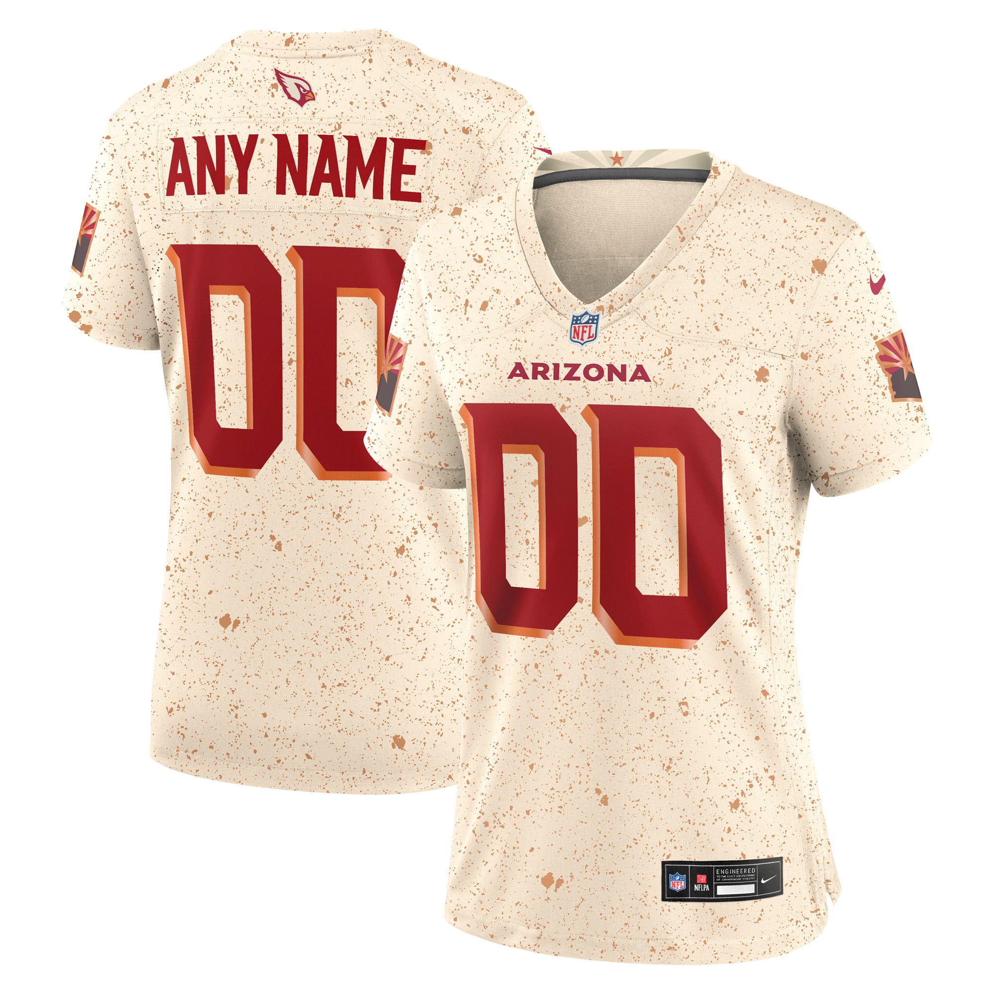 Arizona Cardinals Women's 2025 Rivalries Collection Custom Game Jersey - Natural