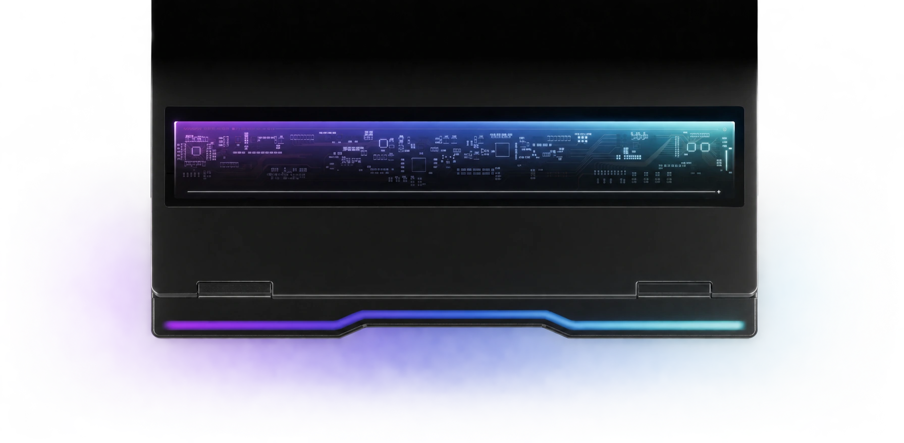 Rear glass circuit detail and RGB light strip