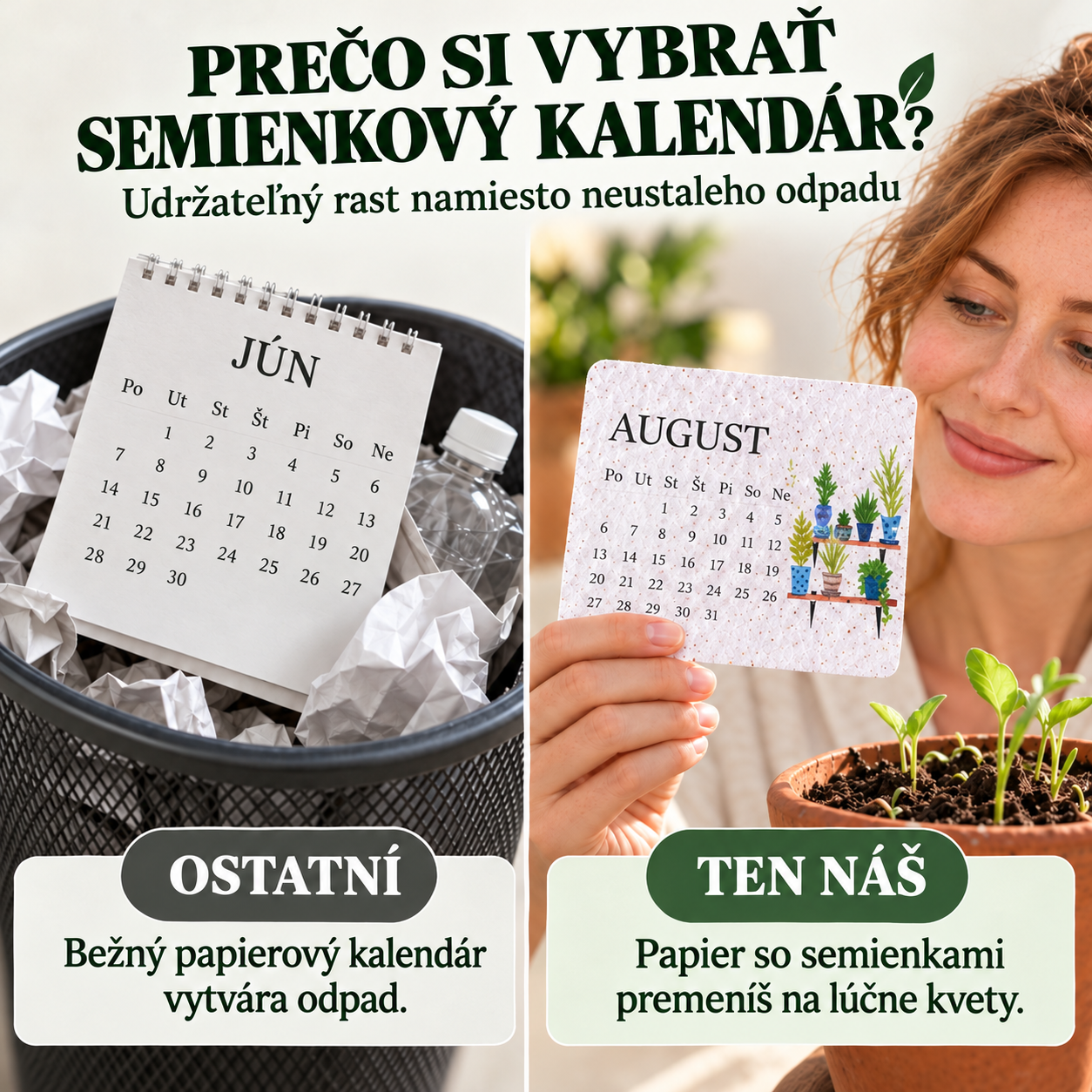 🔥 Predčasná sviatočná akcia – 50 % ZĽAVA 🌱 Ekologický, vysaditeľný kalendár „Timeless“ so semienkami 2027✨