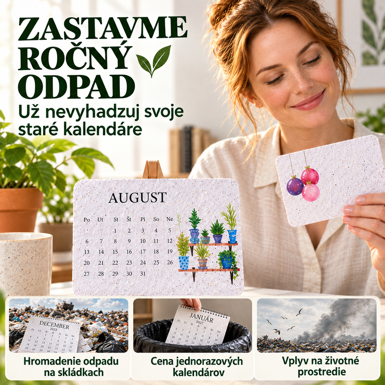 🔥 Predčasná sviatočná akcia – 50 % ZĽAVA 🌱 Ekologický, vysaditeľný kalendár „Timeless“ so semienkami 2027✨
