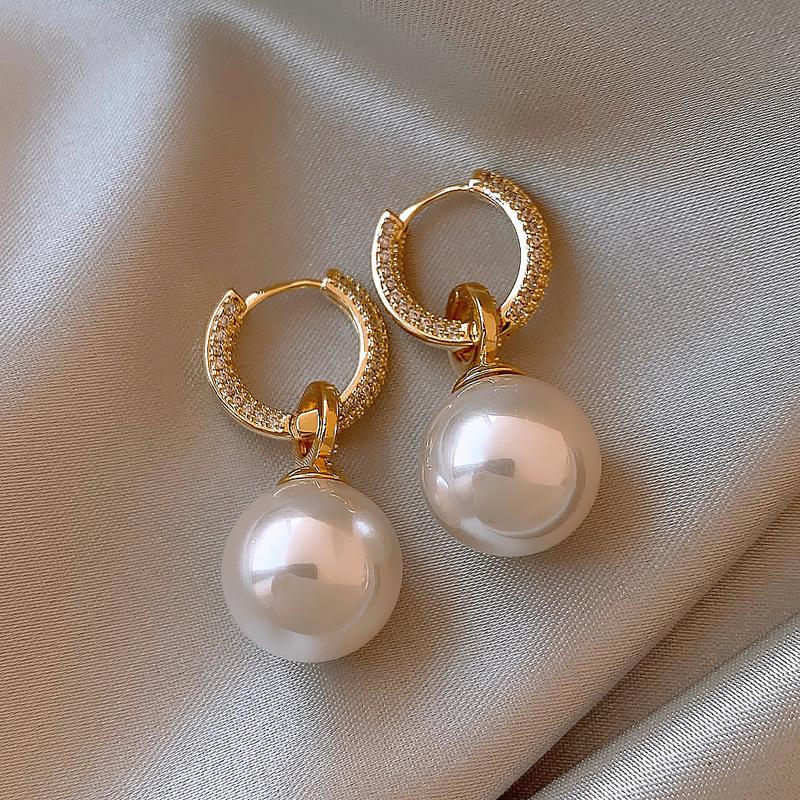 Maria Pearl-Look Earrings