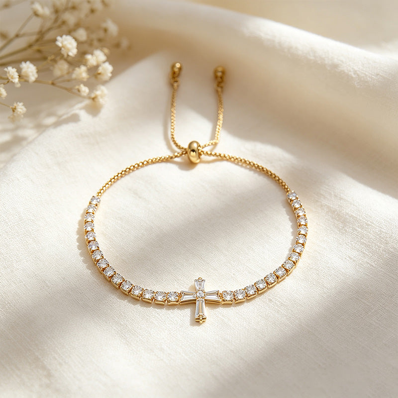 Sparkling Cross Bracelet