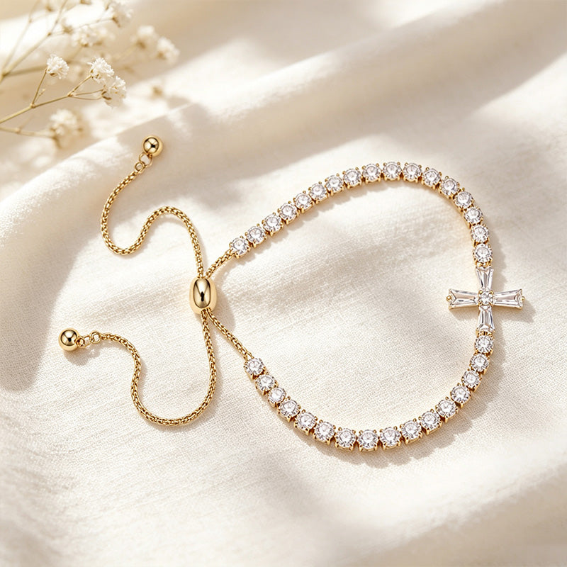 Sparkling Cross Bracelet