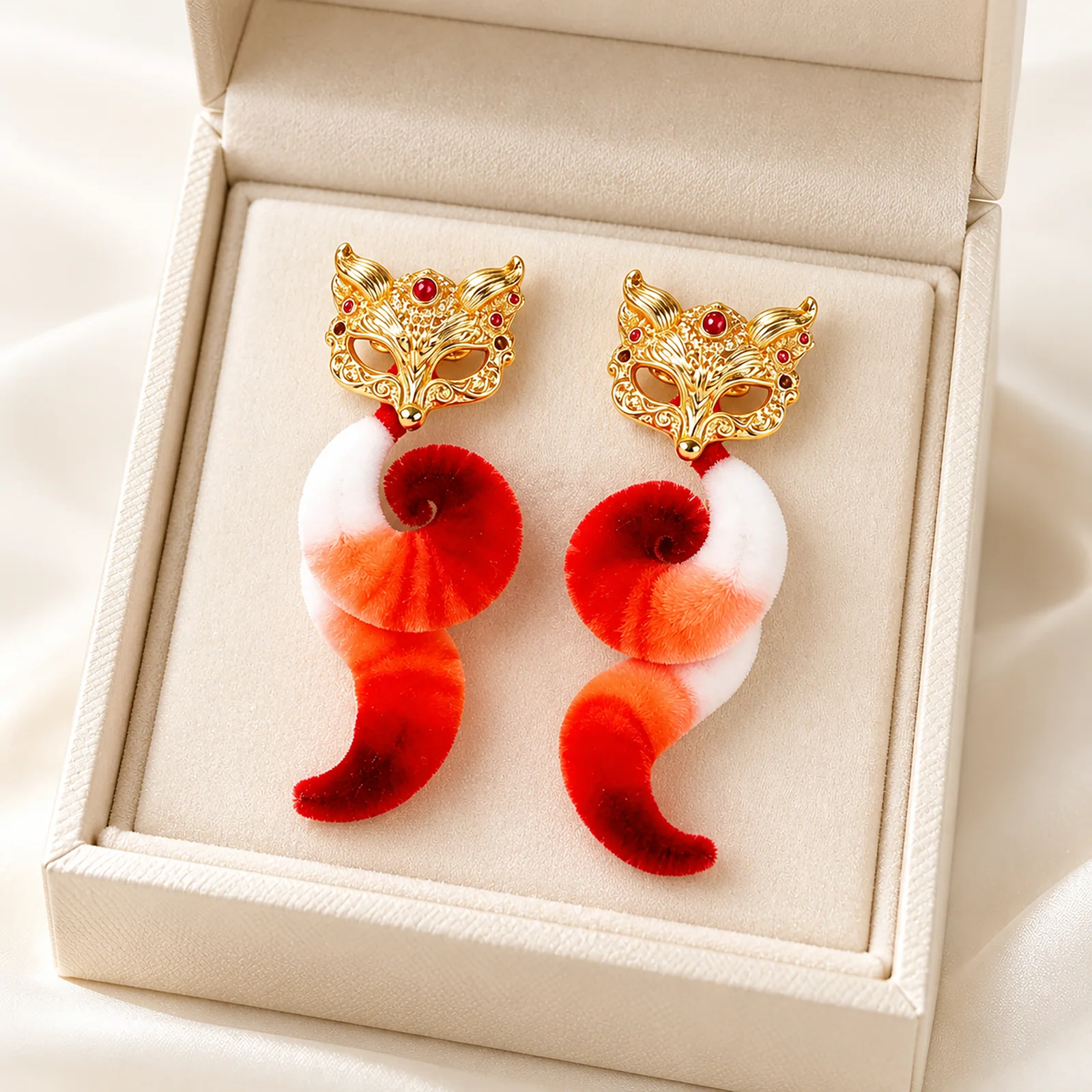 Little Fox Ronghua Stud Earrings