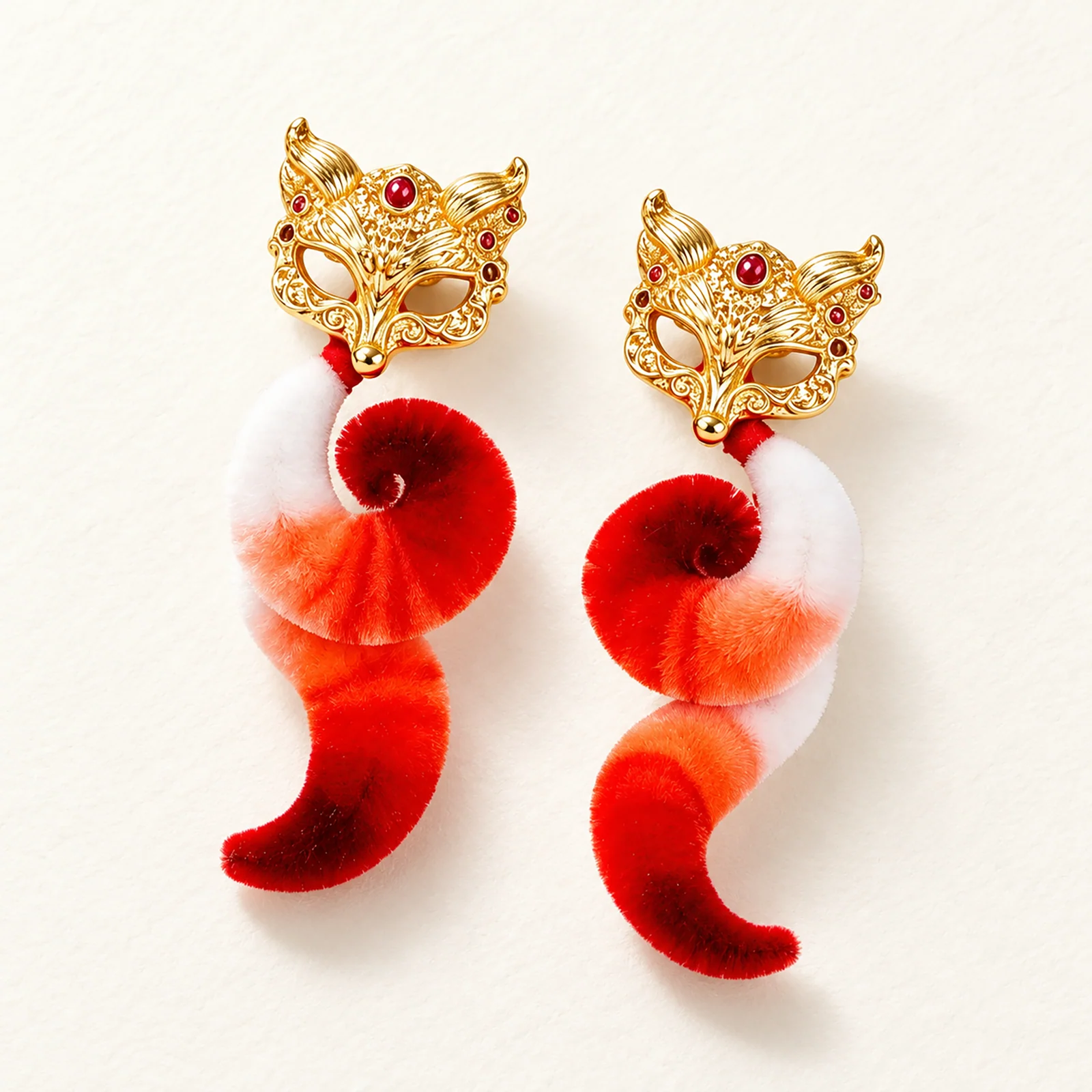 Little Fox Ronghua Stud Earrings