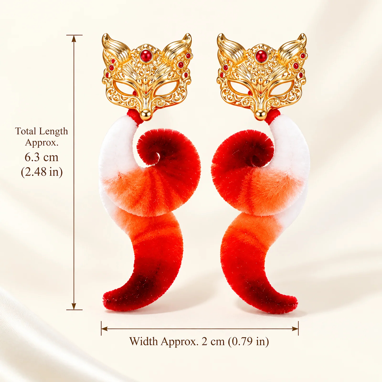 Little Fox Ronghua Stud Earrings