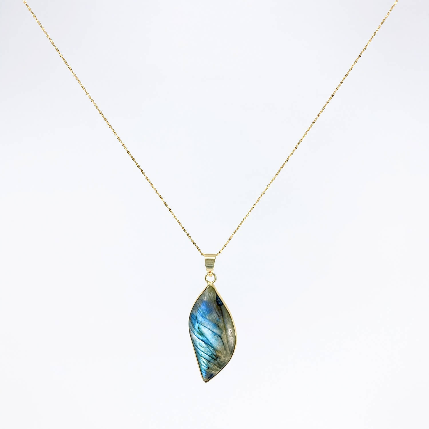 labradorite necklace gold