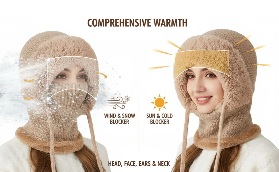 3 in 1 beanie hat
