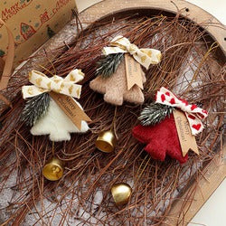 Christmas Tree Bell Ornament – Plush Hanging Decoration for Christmas Tree, Door, Wall & Holiday Home Decor