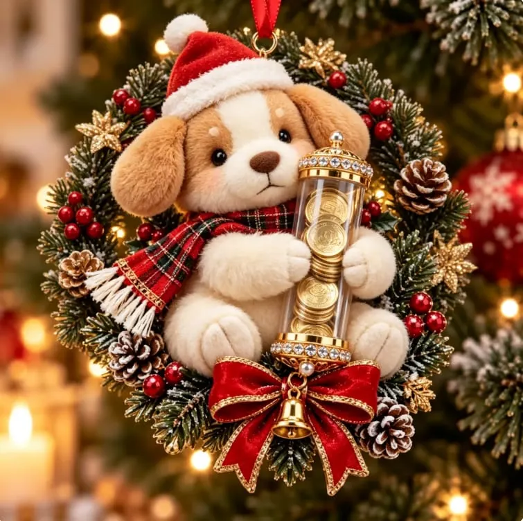 Loyal Pup money plush ornament