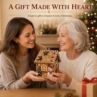 🔥 LAST DAY 49% OFF – 🎄Christmas Pearl Cottage Art Kit | Pre-Cut Wooden Panels, Sparkling Rhinestones, Pearl Beads & Complete Tools for a 3D Holiday House ✨