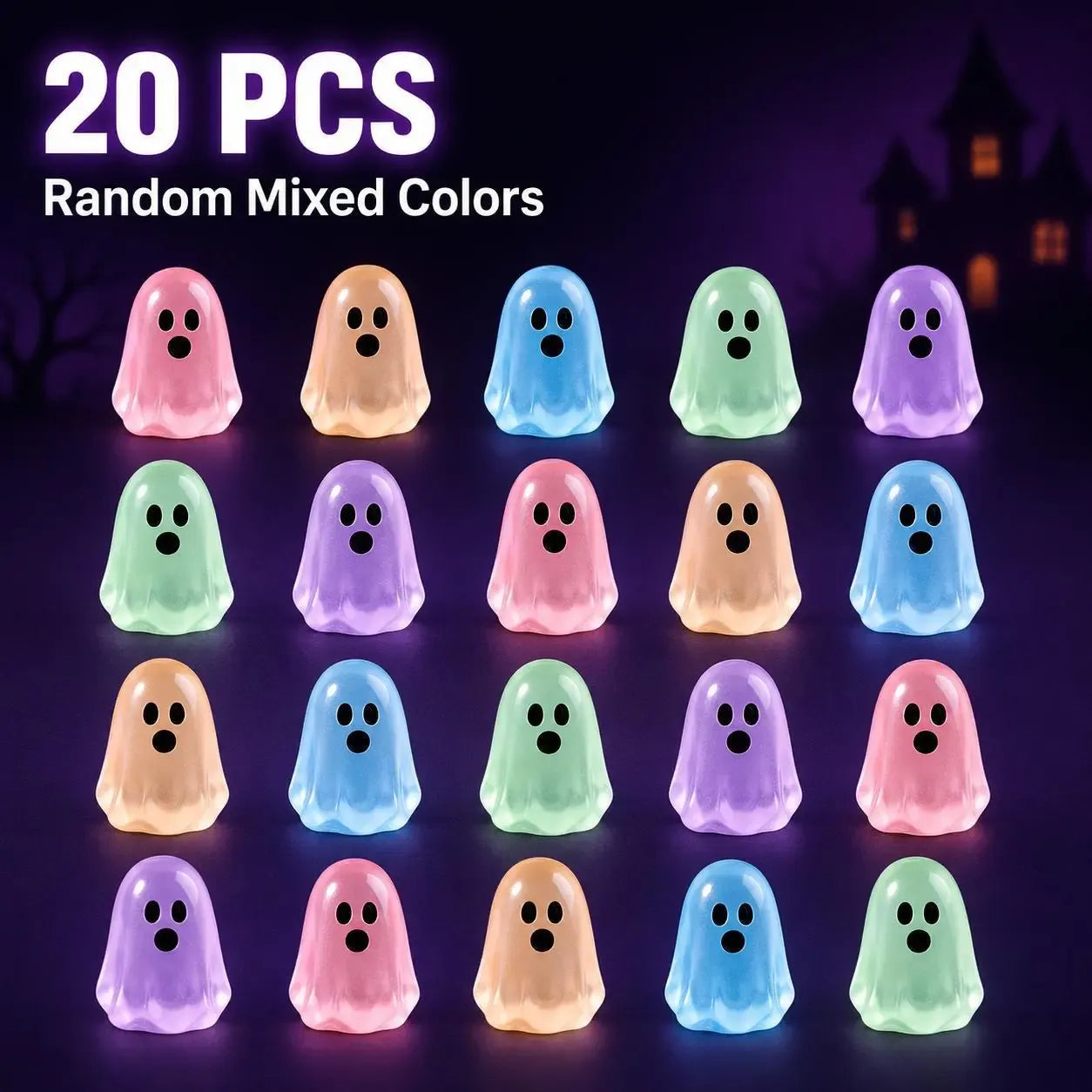 🔥LAST DAY 50% OFF - Glow-in-the-Dark Cute Ghost Resin Bead Set👻
