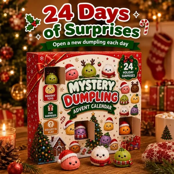 🎄 2026 Christmas Advent Calendar: Mini Dumpling Squishies, 24 Days of Squishy Stress Relief 🥟✨
