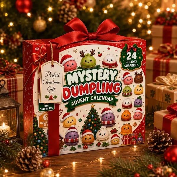 🎄 2026 Christmas Advent Calendar: Mini Dumpling Squishies, 24 Days of Squishy Stress Relief 🥟✨