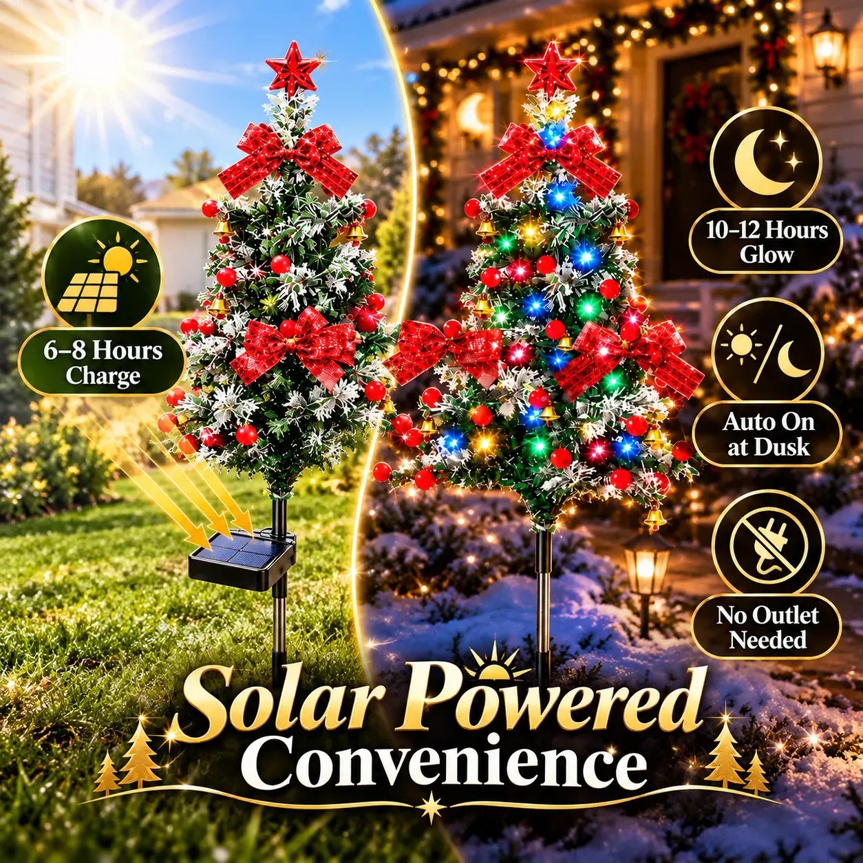 🔥 Solar Cedar Christmas Tree Lights