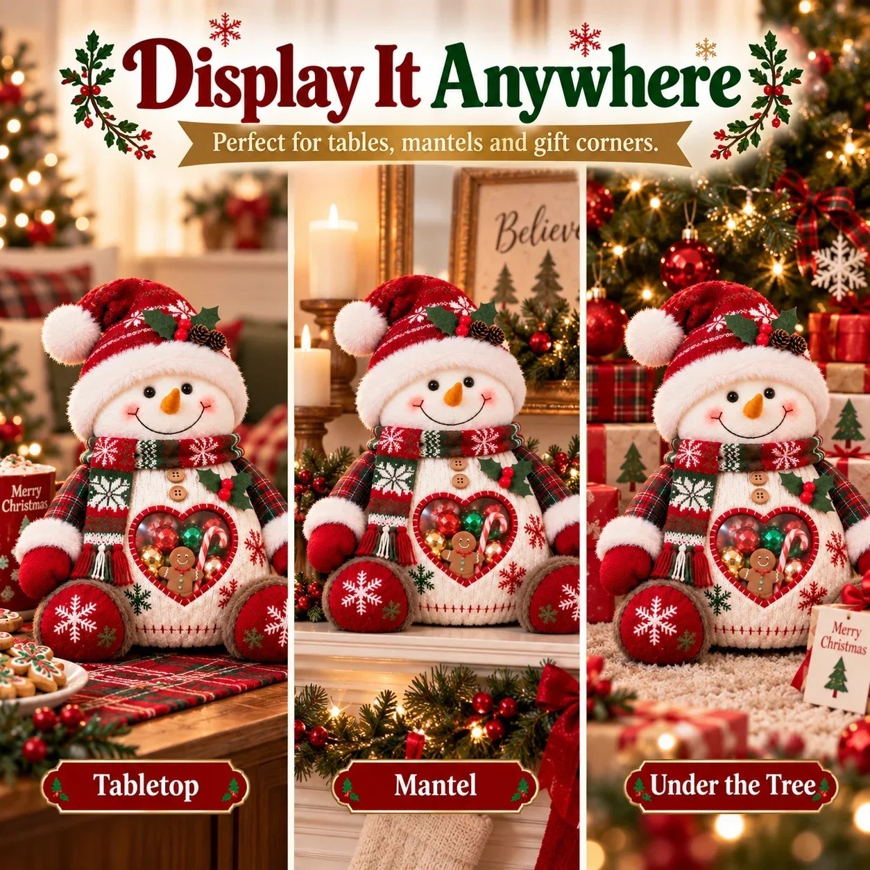🎅 Refillable Christmas Figurine Treat Holder 🍬
