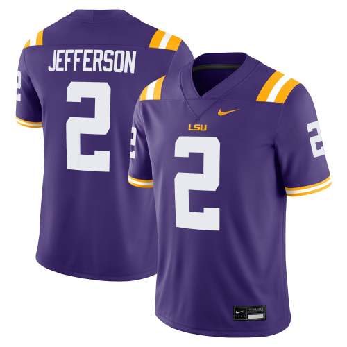 Justin Jefferson LSU Tigers Purple Alumni Game Jersey - Unisex