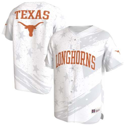 Texas Longhorns White Lightweight Baseball Jersey - Unisex