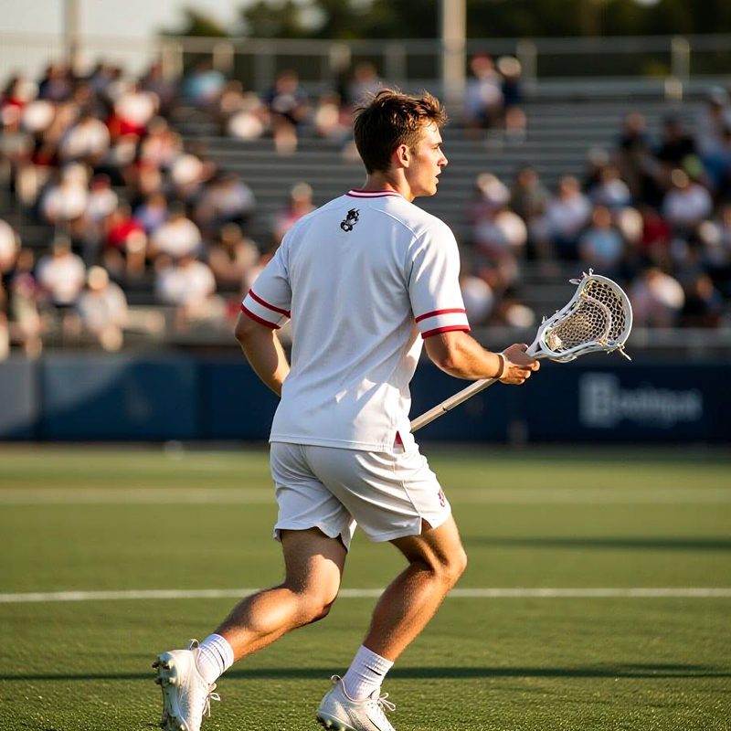 NCAA college lacrosse jerseys in team colors