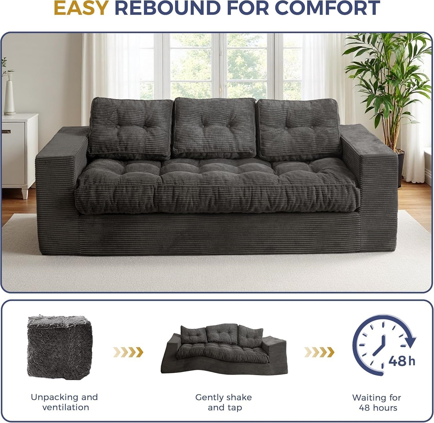 Boneless Floor Loveseat