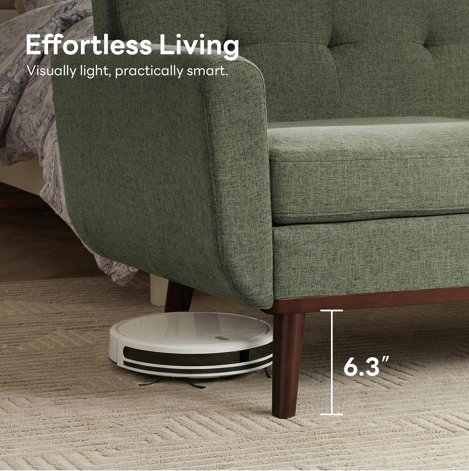 Tufted Upholstered Small Couch