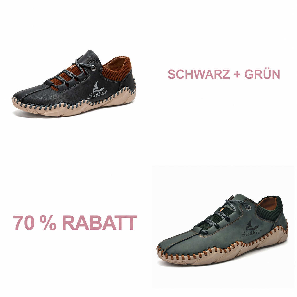 Schwarz + Grün | 70 % RABATT