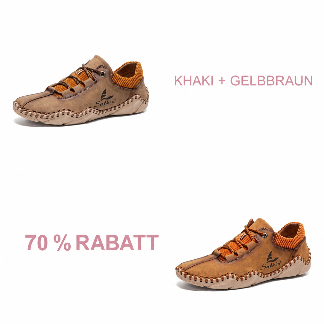 Khaki + Gelbbraun | 70 % RABATT