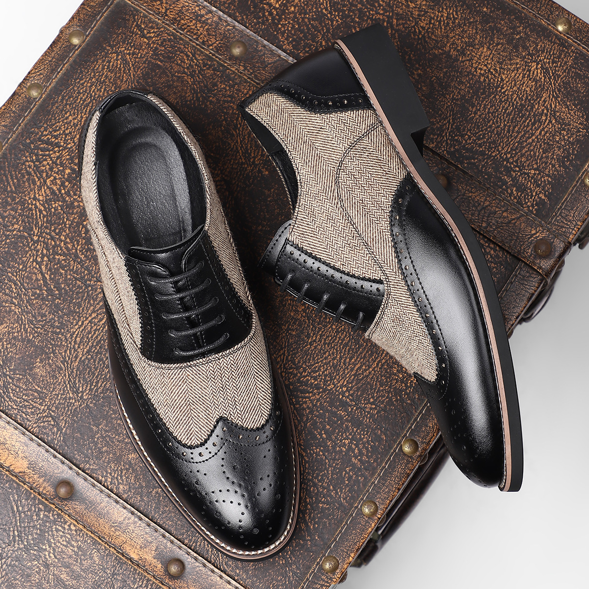 modestylebay – Elegante Herren-Brogues im Vintage-Stil – Ansicht 4