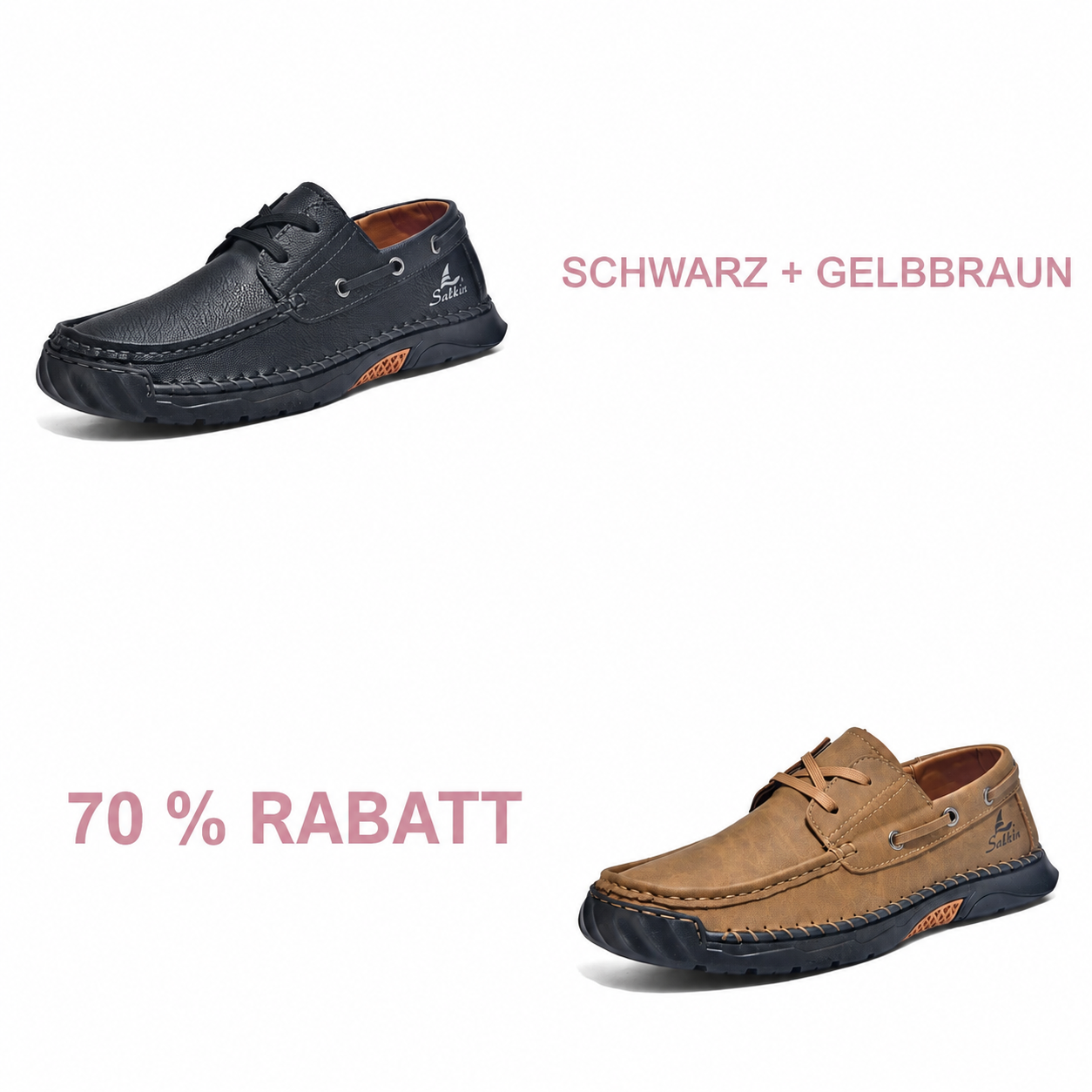 Schwarz + Gelbbraun | 70 % RABATT