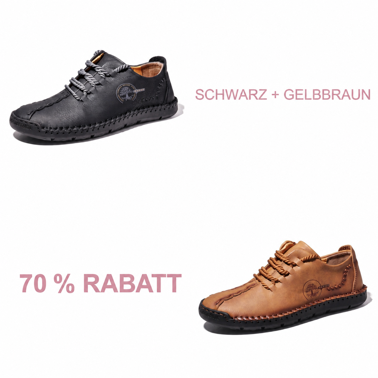 Schwarz + Gelbbraun | 70 % RABATT